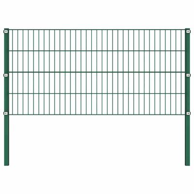 vidaXL Plotový panel so stĺpikmi, železný 176,5x80 cm, zelený