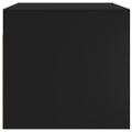 vidaXL Nástenné skrinky sklenené dvierka 2 ks čierne 68,5x37x35 cm