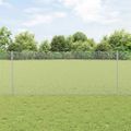 vidaXL Hexagonálny plot s stĺpom 50 x 1 m Pozinkovaná oceľ Strieborná