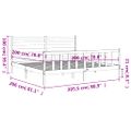 vidaXL Posteľný rám s čelom medovo-hnedý 200x200 cm masívne drevo