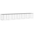 vidaXL Klietka pre kurčatá strecha bledosivá 603x98x90 cm poz. oceľ