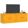 vidaXL TV skrinky 2 ks horčicovo-žlté 67x39x44 cm oceľ