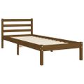 vidaXL Rám postele s čelom medovohnedý 100x200 cm masívne drevo