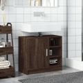 vidaXL Umývadlová skrinka hnedý dub 63x29x55 cm kompozitné drevo