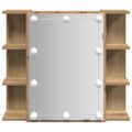 VidaXL zrkadlová skrinka s LED Artisan Dub 70x16,5x60 cm