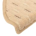 vidaXL Kobercové nášľapy na schody 15 ks krémové 56x17x3 cm