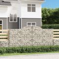 vidaXL Oblúkové gabionové koše 13 ks 300x50x140/160 cm pozink. železo