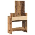 vidaXL Toaletný stolík Staré drevo 80 x 41 x 144.5 cm Kompozitné drevo