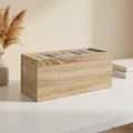 vidaXL Roh na skladovanie CD 4 ks Dub sonoma 40 x 17 x 17 cm