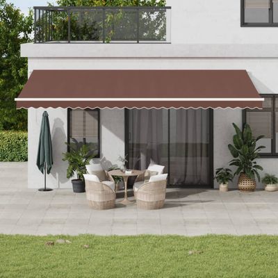 vidaXL Automaticky zaťahovacia markíza hnedá 600x350 cm