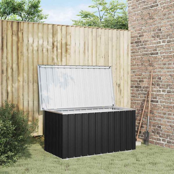 vidaXL Záhradný úložný box antracitový 129x67x65 cm