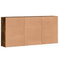 vidaXL Komody 3 ks dymový dub 60x31x84 cm kompozitné drevo