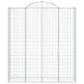 vidaXL Oblúkový gabionový kôš 200x50x220/240 cm pozinkované železo