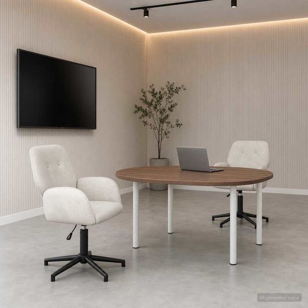 vidaXL Otáčacie stoličky k stolu 2 ks 54 x 55 x 90 cm Krémová Zamat