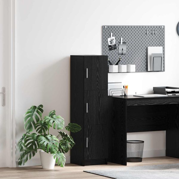 vidaXL Highboard Čierny dub 31.5 x 32 x 122.5 cm