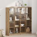 vidaXL Highboard 2 ks Remeselný dub 68 x 37 x 142 cm Kompozitné drevo