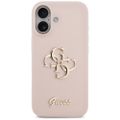 Puzdro Guess Silicone Big 4G Script pre iPhone 17 ružové