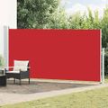 vidaXL Zaťahovacia bočná markíza na terasu 180x500 cm červená