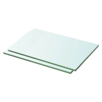 vidaXL Poličky 2 ks panel z priehľadného skla 30x15 cm