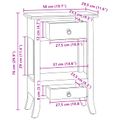 vidaXL Konzolový stôl Hnedá 50 x 29,5 x 76 cm Masívne mahagónové drevo