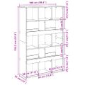 vidaXL Deliaca stena čierna 100x33x156,5 cm kompozitné drevo