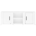 vidaXL TV skrinka lesklá biela 100x31,5x35 cm spracované drevo