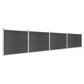 vidaXL Sada plotových panelov WPC 699x146 cm sivá