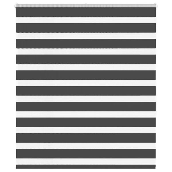 vidaXL Zebra roleta čierna 130x150 cm šírka látky 125,9cm polyester