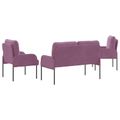vidaXL Súpravy pohoviek 3 pcs Fialová 115 x 56 x 80 cm Preglejka