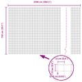vidaXL Zvarený drôtený plot 2500 x 150 cm Červená