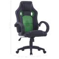 vidaXL Herná stolička zelená umelá koža