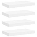 vidaXL Plávajúce nástenné police 4 ks, biele 40x23,5x3,8 cm, MDF