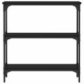 vidaXL Konzolový stolík čierny 75x22,5x75 cm kompozitné drevo