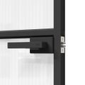 vidaXL Domové dvere 76 x 201,5 x 3,5 cm Hliník a tvrdené sklo