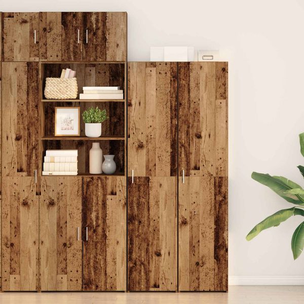 vidaXL Highboard Staré drevo 40 x 42,5 x 185 cm