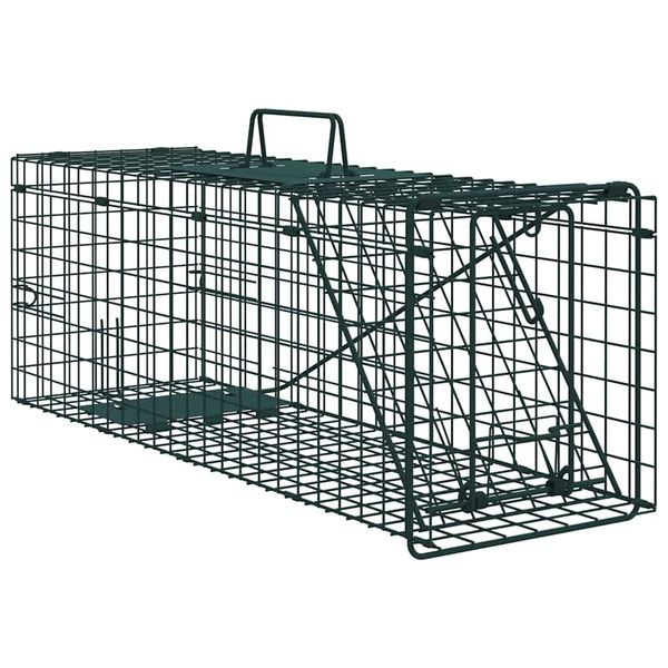 vidaXL Pasca na zvieratá Zelená 61 x 20 x 21,5 cm Oceľ