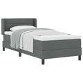 vidaXL Posteľ s pružinovým rámom Tmavo šedá 200 x 90 cm látka