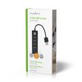 NEDIS UHUBU2420BK USB hub | 4portový | USB 2.0 | čierny
