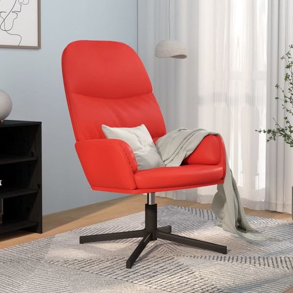 vidaXL Relaxačné kreslo červené umelá koža