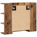 vidaXL Skrinka so zrkadlom, staré drevo 80x20,5x64 cm, drevotrieska
