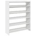 vidaXL Regál na topánky biely 80x25x100 cm spracované drevo