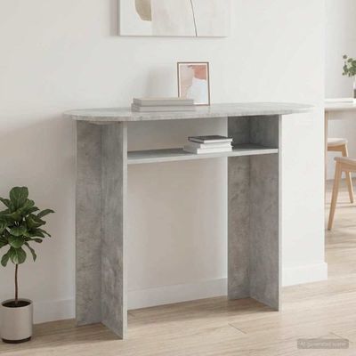 vidaXL Konzolový stôl s úložiskom Betónovo sivá 100 x 39,5 x 75 cm