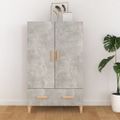 vidaXL Komoda betónovo sivá 70x31x115 cm spracované drevo