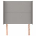vidaXL Čelo postele so záhybmi bledosivé 103x16x118/128 cm látka