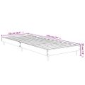 vidaXL Posteľný rám bez matraca dub sonoma 75x190 cm kompozitné drevo