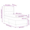 vidaXL Posteľ s pružinovým rámom Čierna 90 x 200 cm látka