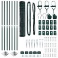 vidaXL Európsky plot s hrotmi 10 x 1,6 m PVC potiahnutá oceľ Zelená