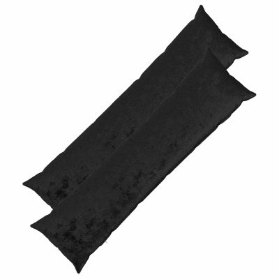 vidaXL Poťah na podložku 2 pcs HEERLEN Čierna 40 x 145 cm Flanel