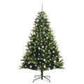 vidaXL Umelý skladací vianočný stromček 300 LED diód Zelená 240 cm