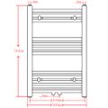 Čierny rebríkový radiátor na centrálne vykurovanie, zaoblený 500x764mm